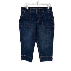 Gloria Vanderbilt Womens Size 10 Rhea Capri Jeans Blue Comfort Waistband Denim